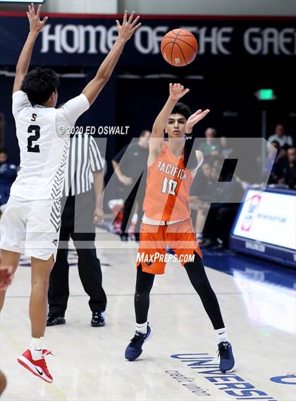Thumbnail 3 in Salesian College Preparatory vs. Pacifica Christian/Orange County (Maxpreps MLK Classic) photogallery.