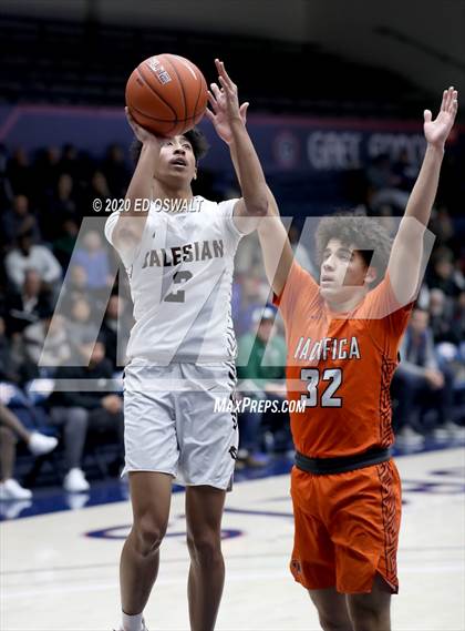 Thumbnail 3 in Salesian College Preparatory vs. Pacifica Christian/Orange County (Maxpreps MLK Classic) photogallery.