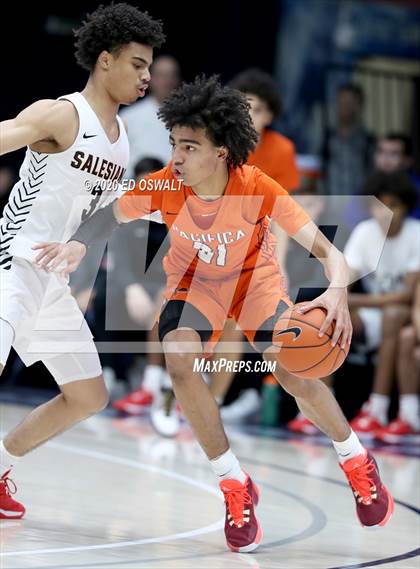 Thumbnail 1 in Salesian College Preparatory vs. Pacifica Christian/Orange County (Maxpreps MLK Classic) photogallery.