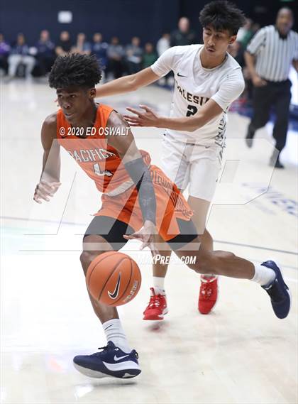 Thumbnail 2 in Salesian College Preparatory vs. Pacifica Christian/Orange County (Maxpreps MLK Classic) photogallery.
