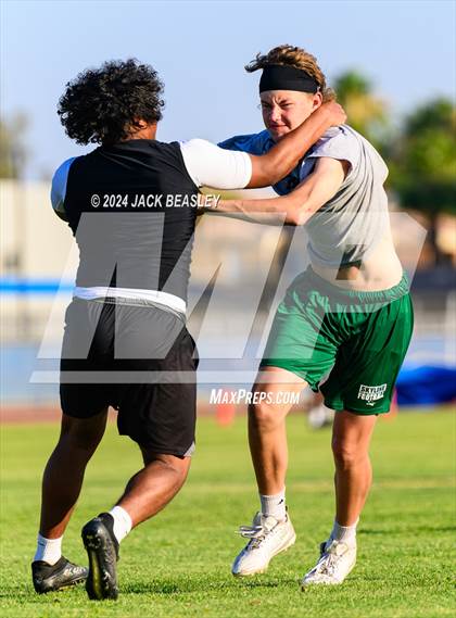 Thumbnail 1 in Marcos de Niza vs Skyline (Mesquite Summer Passing League) photogallery.