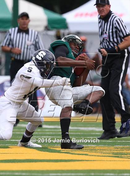 Thumbnail 2 in Cass Tech vs. Southfield (Tim Horton Prep Kickoff Classic) photogallery.
