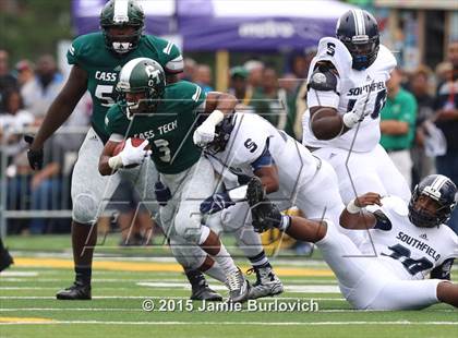 Thumbnail 1 in Cass Tech vs. Southfield (Tim Horton Prep Kickoff Classic) photogallery.