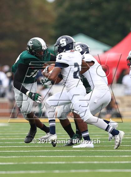 Thumbnail 1 in Cass Tech vs. Southfield (Tim Horton Prep Kickoff Classic) photogallery.