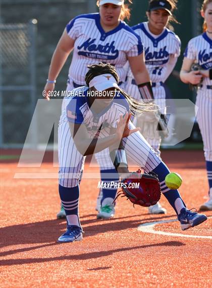 Thumbnail 3 in North Forney vs Mt Vernon (McKinney Tournament) photogallery.