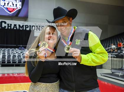 Thumbnail 2 in Blum vs. Harrold (UIL 1A Volleyball Final Medal Ceremony) photogallery.