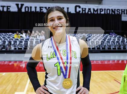Thumbnail 3 in Blum vs. Harrold (UIL 1A Volleyball Final Medal Ceremony) photogallery.