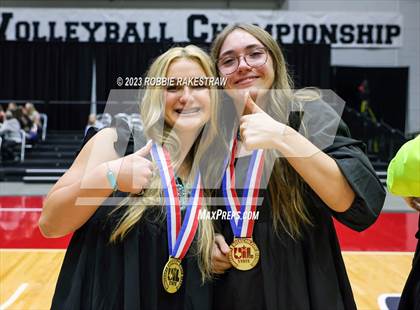 Thumbnail 3 in Blum vs. Harrold (UIL 1A Volleyball Final Medal Ceremony) photogallery.