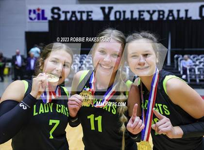 Thumbnail 1 in Blum vs. Harrold (UIL 1A Volleyball Final Medal Ceremony) photogallery.