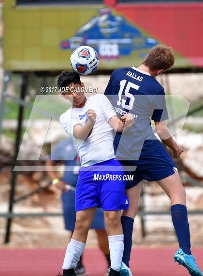 Thumbnail 2 in Dallas International vs Presbyterian Pan American (TAPPS State Soccer Championship Final) photogallery.