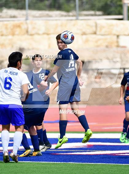 Thumbnail 2 in Dallas International vs Presbyterian Pan American (TAPPS State Soccer Championship Final) photogallery.