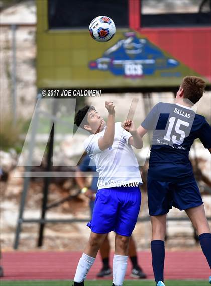 Thumbnail 1 in Dallas International vs Presbyterian Pan American (TAPPS State Soccer Championship Final) photogallery.