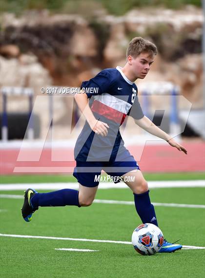 Thumbnail 1 in Dallas International vs Presbyterian Pan American (TAPPS State Soccer Championship Final) photogallery.