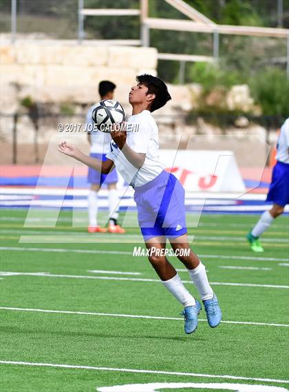 Thumbnail 2 in Dallas International vs Presbyterian Pan American (TAPPS State Soccer Championship Final) photogallery.