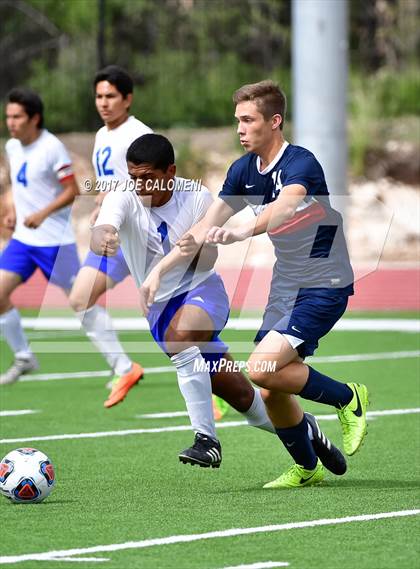 Thumbnail 2 in Dallas International vs Presbyterian Pan American (TAPPS State Soccer Championship Final) photogallery.