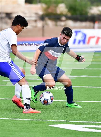 Thumbnail 3 in Dallas International vs Presbyterian Pan American (TAPPS State Soccer Championship Final) photogallery.