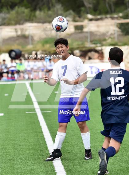 Thumbnail 1 in Dallas International vs Presbyterian Pan American (TAPPS State Soccer Championship Final) photogallery.