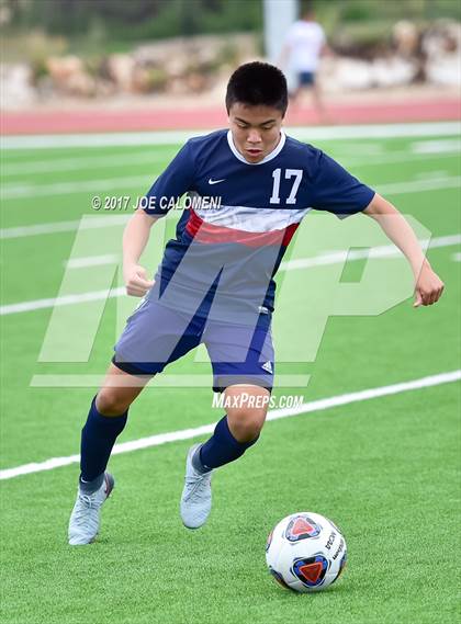 Thumbnail 3 in Dallas International vs Presbyterian Pan American (TAPPS State Soccer Championship Final) photogallery.