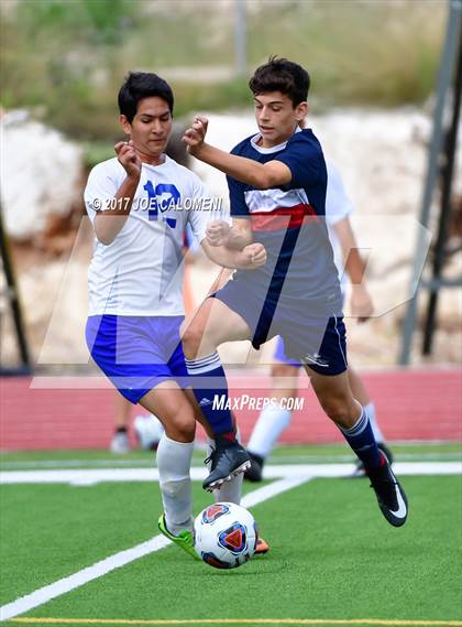 Thumbnail 1 in Dallas International vs Presbyterian Pan American (TAPPS State Soccer Championship Final) photogallery.