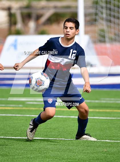 Thumbnail 3 in Dallas International vs Presbyterian Pan American (TAPPS State Soccer Championship Final) photogallery.