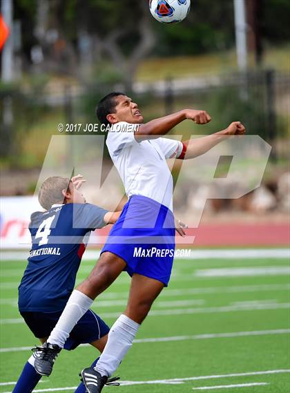 Thumbnail 1 in Dallas International vs Presbyterian Pan American (TAPPS State Soccer Championship Final) photogallery.