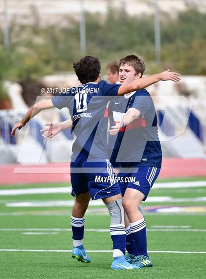 Thumbnail 2 in Dallas International vs Presbyterian Pan American (TAPPS State Soccer Championship Final) photogallery.