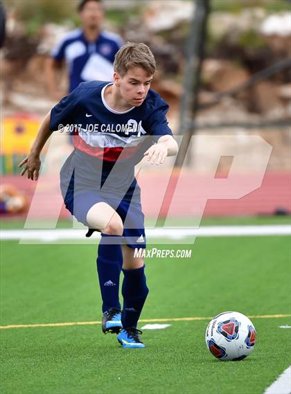 Thumbnail 1 in Dallas International vs Presbyterian Pan American (TAPPS State Soccer Championship Final) photogallery.