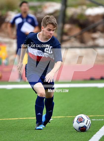 Thumbnail 2 in Dallas International vs Presbyterian Pan American (TAPPS State Soccer Championship Final) photogallery.