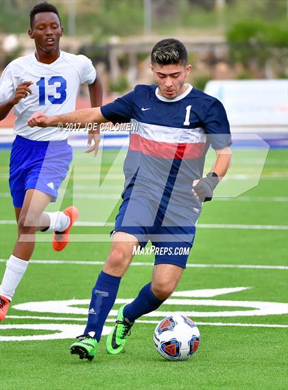 Thumbnail 3 in Dallas International vs Presbyterian Pan American (TAPPS State Soccer Championship Final) photogallery.