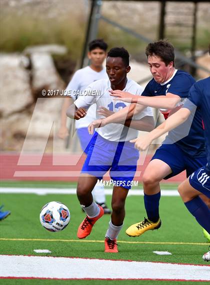 Thumbnail 1 in Dallas International vs Presbyterian Pan American (TAPPS State Soccer Championship Final) photogallery.