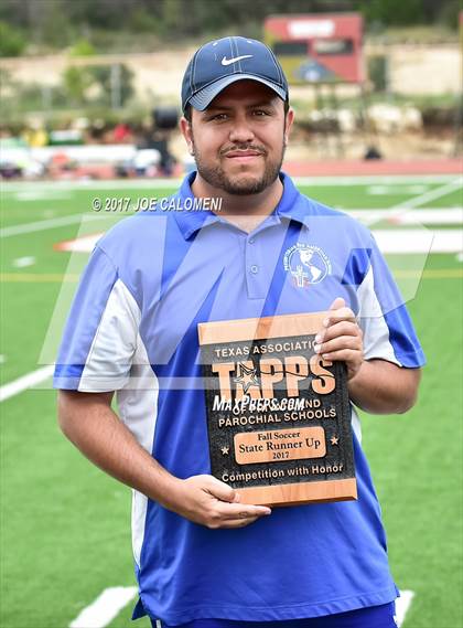 Thumbnail 1 in Dallas International vs Presbyterian Pan American (TAPPS State Soccer Championship Final) photogallery.