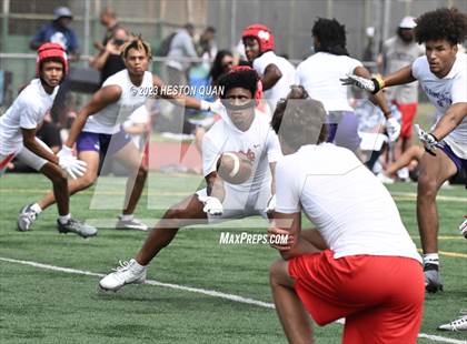 Thumbnail 3 in Rancho Cucamonga vs. Mater Dei (Battle At The Beach) photogallery.