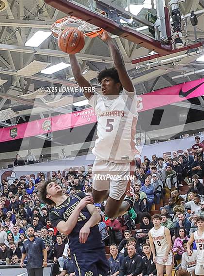 Thumbnail 1 in Columbus vs. Notre Dame (SO) (Army National Guard Hoophall Classic) photogallery.