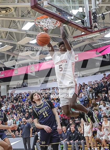 Thumbnail 2 in Columbus vs. Notre Dame (SO) (Army National Guard Hoophall Classic) photogallery.