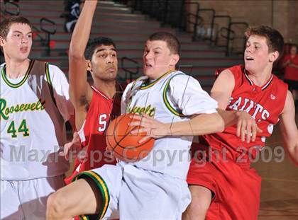 Thumbnail 1 in Roosevelt vs. St. George's - Vancouver, BC (MaxPreps Holiday Classic) photogallery.