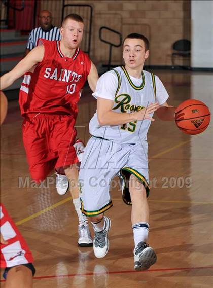 Thumbnail 1 in Roosevelt vs. St. George's - Vancouver, BC (MaxPreps Holiday Classic) photogallery.