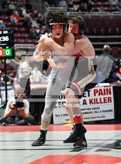Thumbnail 3 in PIAA Boys AA/AAA Wrestling Championship photogallery.