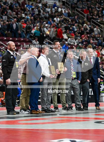 Thumbnail 1 in PIAA Boys AA/AAA Wrestling Championship photogallery.