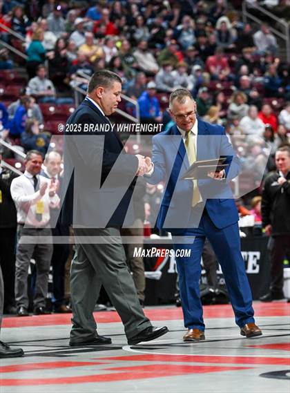 Thumbnail 3 in PIAA Boys AA/AAA Wrestling Championship photogallery.