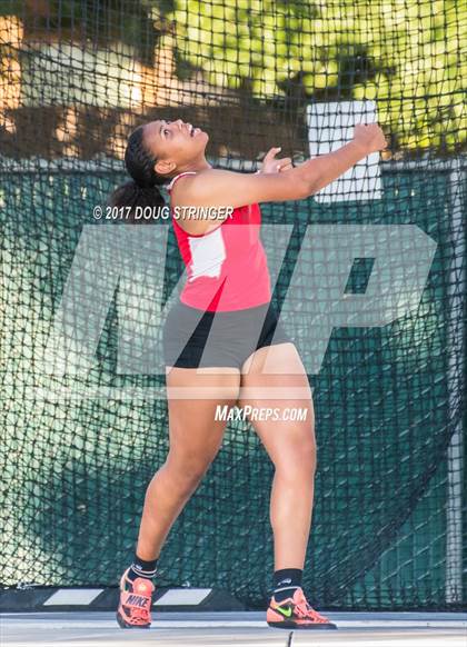 Thumbnail 2 in CIF State Track and Field Championships (Girls Discus Finals) photogallery.