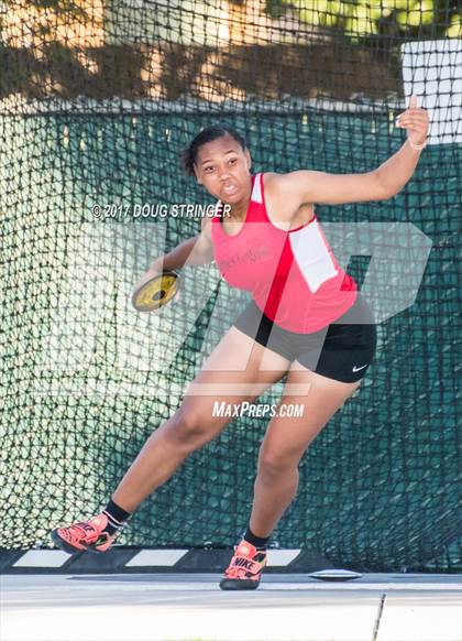 Thumbnail 3 in CIF State Track and Field Championships (Girls Discus Finals) photogallery.