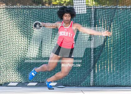 Thumbnail 2 in CIF State Track and Field Championships (Girls Discus Finals) photogallery.
