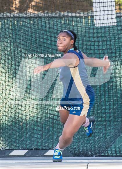Thumbnail 2 in CIF State Track and Field Championships (Girls Discus Finals) photogallery.