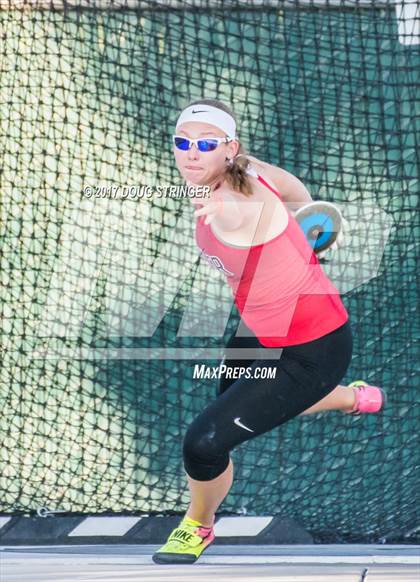 Thumbnail 3 in CIF State Track and Field Championships (Girls Discus Finals) photogallery.