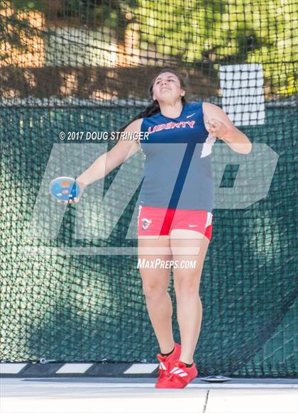 Thumbnail 3 in CIF State Track and Field Championships (Girls Discus Finals) photogallery.