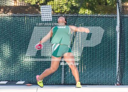 Thumbnail 1 in CIF State Track and Field Championships (Girls Discus Finals) photogallery.