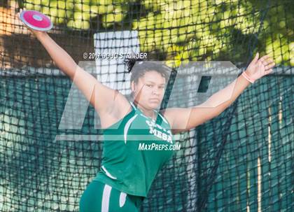 Thumbnail 1 in CIF State Track and Field Championships (Girls Discus Finals) photogallery.