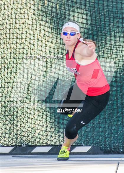 Thumbnail 2 in CIF State Track and Field Championships (Girls Discus Finals) photogallery.