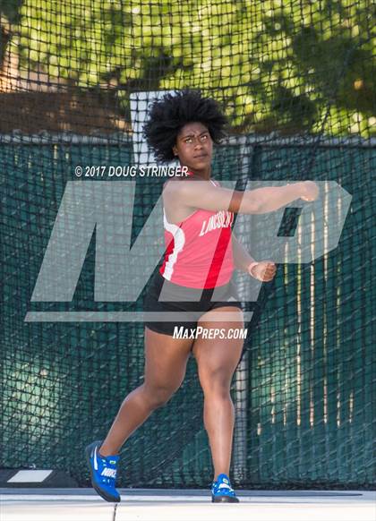 Thumbnail 1 in CIF State Track and Field Championships (Girls Discus Finals) photogallery.