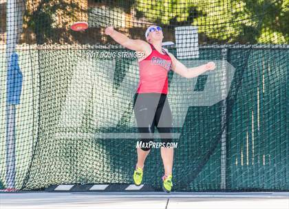 Thumbnail 1 in CIF State Track and Field Championships (Girls Discus Finals) photogallery.